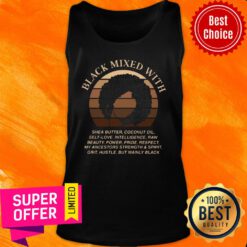 Black Mixed With Girl Vintage Butter Coconut Tank Top