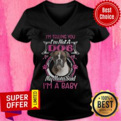 Boxer I'm Telling Not Dog My Mom Said Baby V-neck