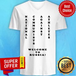 Brian Bosworth NCAA National Communists Against Athletes Welcome To Russia V-neck