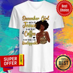 December Girl With Jesus In My Heart V-neck