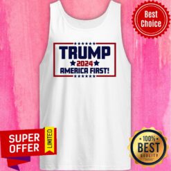 Donald Trump 2024 America First Tank Top