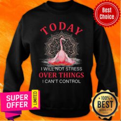 Flamingo Today Yoga Over Things Cant Control Sweatshirt