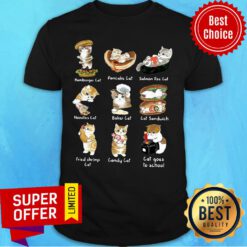 Hambuger Cat Pancake Cat Salmon Roe Cat Noodle Cat Shirt