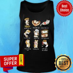 Hambuger Cat Pancake Cat Salmon Roe Cat Noodle Cat Tank Top