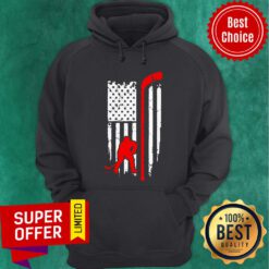 Hockey American Flag Hockey Stick Hoodie