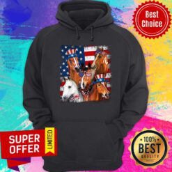 Horse American Flag Hoodie