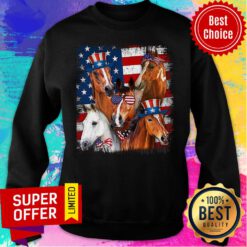 Horse American Flag Sweatshirt