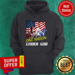Horse One Nation Under God American Flag Hoodie