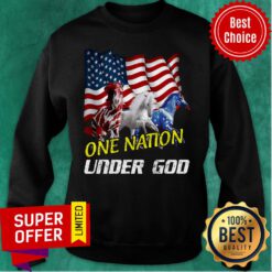 Horse One Nation Under God American Flag Sweatshirt