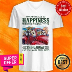 I Found Key To Happiness Surround Chihuahuas V-neck