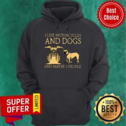 Like Motorcycles And Dogs French Bulldog Hoodie