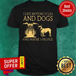 Like Motorcycles And Dogs French Bulldog Shirt