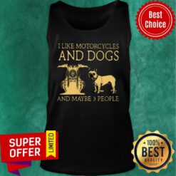 Like Motorcycles And Dogs French Bulldog Tank Top