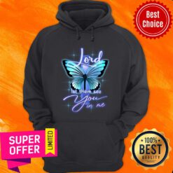 Lord Let Them See You In Me Cross Butterfly I Like Cats And Softball And Maybe 3 People Hoodie