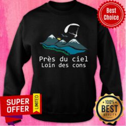 Man Parachute Mountain Pres Du Ciel Loin Des Cons Sweatshirt