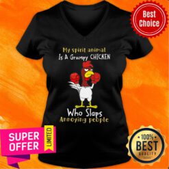 My Spirit Animal Is A Grumpy Chicken Who Slaps V-neck