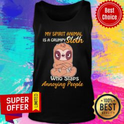 My Spirit Animal Is A Grumpy Sloth Angry Who Slaps Annoying People Tank Top