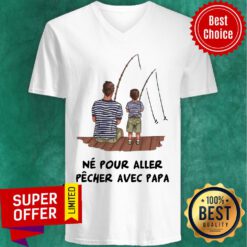 Nice Father And Son Fishing Ne Pour Aller Pecher V-neck