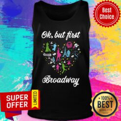 Ok But First Witch Broadway Halloween Heart Tank Top