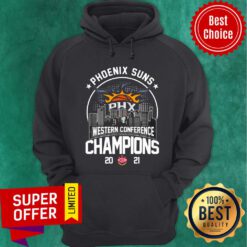Phoenix Suns Western Conference Champions 2021 Baseball PHX Hoodie