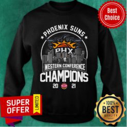 Phoenix Suns Western Conference Champions 2021 Baseball PHX Sweatshirt