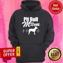 Pitbull Mom Heart Beat Hoodie