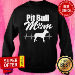 Pitbull Mom Heart Beat Sweatshirt