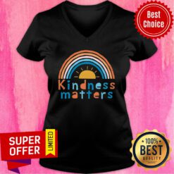 Rainbow Sunshine Kindness Matters V-neck