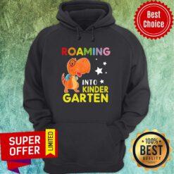 Roaring Into Kinder Cute Dinosaur Garten Hoodie