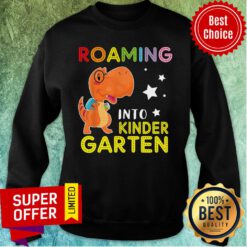 Roaring Into Kinder Cute Dinosaur Garten Sweatshirt