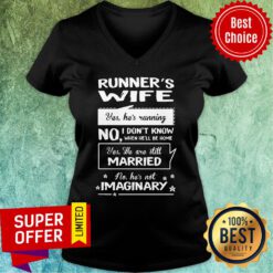Runner's Wife No I Don't Know Married Imaginary V-neck