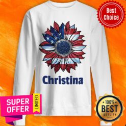 Sunflower American Flag Christina Sweatshirt