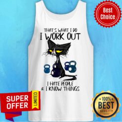 That's What I Do I Work Out Black Cat Tank Top