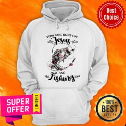 This Girl Runs On Jesus Fishing Hoodie