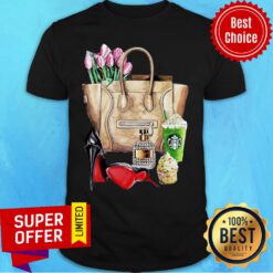 Tulips And Perfume In Hand Bag Shirt