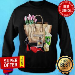 Tulips And Perfume In Hand Bag Sweatshirt