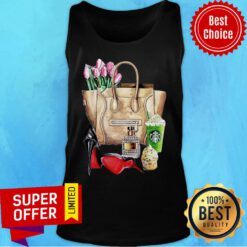 Tulips And Perfume In Hand Bag Tank Top
