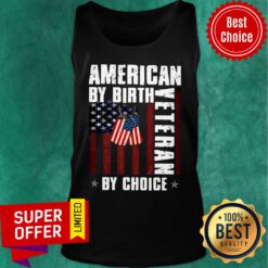American By Birth Veteran By Choice USA Flag Tank Top