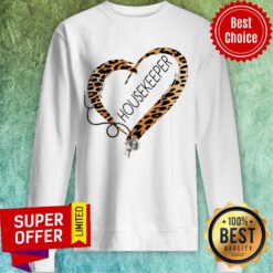 Awesome Leopard Housekeeper Heart Sweatshirt