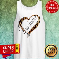 Awesome Leopard Housekeeper Heart Tank Top