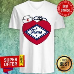Awesome Nurse Heart Texas V-neck