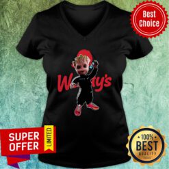 Baby Groot Wendy's Logo Halloween V-neck