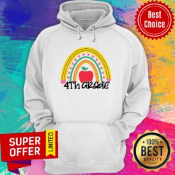Back To School Rainbow 4th Grade Hoodie