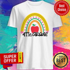Back To School Rainbow 4th Grade Shirt