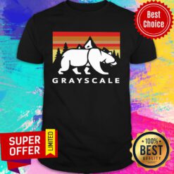 Bear Grayscale Moutain Vintage Shirt