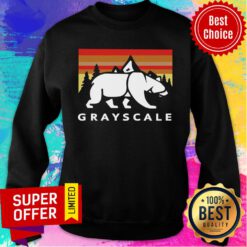 Bear Grayscale Moutain Vintage Sweatshirt