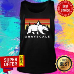 Bear Grayscale Moutain Vintage Tank Top