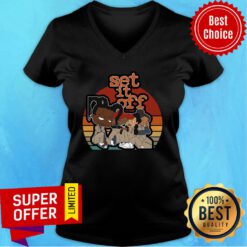 Black Girl I'm Street So Look Both Ways Before You Cross Me V-neck