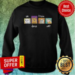 Cat Meme Un Deux Trois Cat Sweatshirt