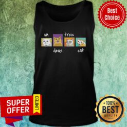 Cat Meme Un Deux Trois Cat Tank Top